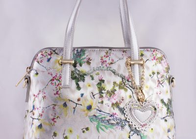 Silver Floral Kettle Bag - Teen Fashion
