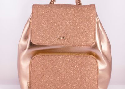 Rose Gold Glitter Quilted Backpack