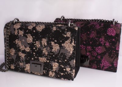 Dusted Glitter Chain Strap Boxy Bags