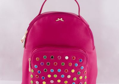 Pink Multi Stud Backpack - Teen Fashion